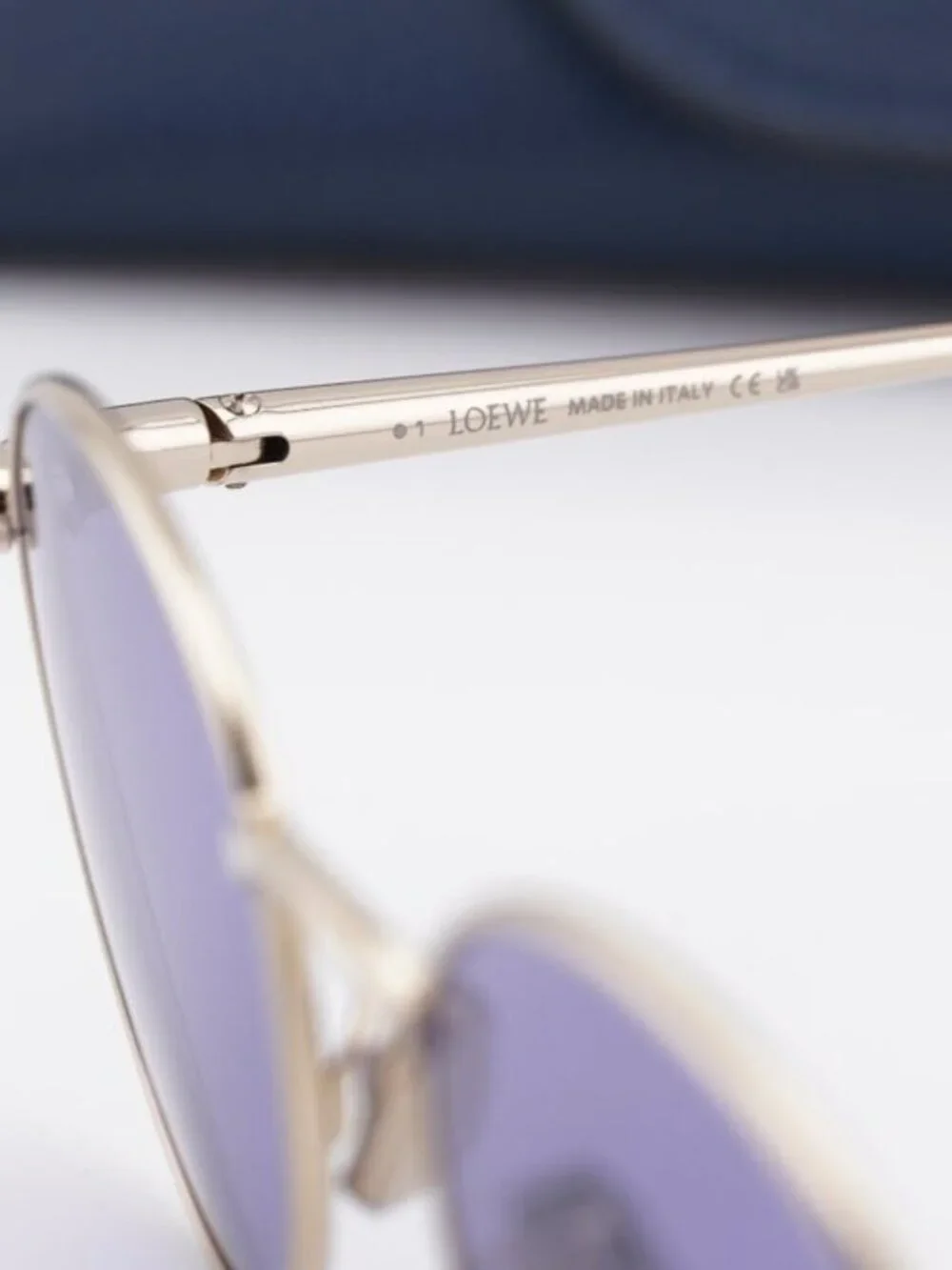 Loewe LW40152U 32Y Square Sunglasses – Gold\ Purple